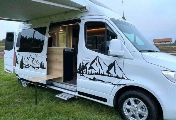 mercedes benz sprinter bobiler mercus avcamper utsiden markisen